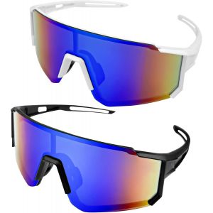 2 Pi&egrave;ces Lunettes De Soleil, Lunette De Cyclisme Polaris&eacute;es, Lunette De Soleil Sport Polaris&eacute;e, Lunettes De V&eacute;lo, Protection Uv400, Pour Course &Agrave; Pied, Cyclisme, P&ecirc;che, Ski[Z13] - Neuf