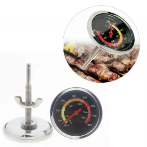 Thermom&egrave;tre de four avec support 50 &agrave; 400&deg;C Bo&icirc;tier m&eacute;tallique professionnel Thermom&egrave;tre de four bim&eacute;tallique pour barbecue A-B - Neuf
