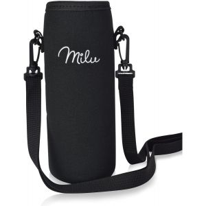 Sac En N&eacute;opr&egrave;ne Pour Gourde En Acier Inoxydable 350 Ml, 500 Ml, 750 Ml, 1000 Ml - Pi&egrave;ce De Rechange - Sac Isotherme Pour Les D&eacute;placements - Avec Dragonne (1l) - Neuf