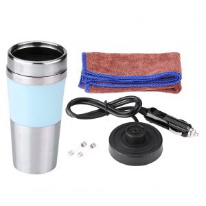 Bouilloire electrique chauffante en acier inoxydable pour voiture, 400 ml, 12 V, bleu - Neuf