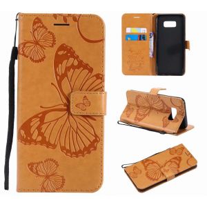 Jaune-Huawei P30 Lite/Nova 4e Cas, Papillon Imprimer Étui En Cuir Pu Magnétique Porte-Monnaie Tpu Couverture De Cas Pour Huawei P30 Lite/Nova 4e - Neuf