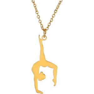 Kal-Inspiration Gymnastique Pendentif Collier Ballet Ballerine Sport Danse Solo Usa Gymnastique Choker Équipe Bijoux Fille Femme Coach Fille - Neuf