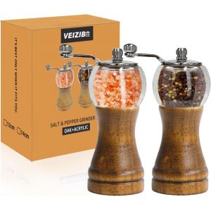 Tianyi-Moulin À Poivre Moulin À Mainmoulin À Sel Manuel2pcs 6poucesmatériaux Respectueux De L'environnement Ep Acryliquelame En Céramique Avec Broyage Grossier Réglableprofitez Meilleur Sel Poivre Fr - Neuf