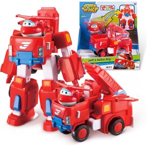 Eryi-""Jett's Robo Rig"" Vehicule Transformable En Robot 18 Cm + 1 Figurine,Jouet Enfant 2 3 4 5 6 7 8 Ans Garcon Fille - Neuf