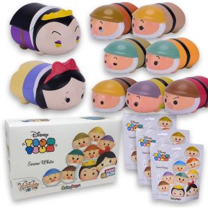 KAL-Funny Box Disney Blanche-Neige Et Les Sept Nains Squishy Tsum Tsum, Jeux Pour Enfants En Kiosque, 3 Pi&egrave;ces, Gadget D'Anniversaire Anti-Stress Squish - Neuf