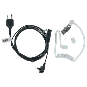 vhbwOreillette compatible avec Icom IC-T2H, IC-T2E, IC-T2A, IC-T22E, IC-T22A radio talkie-walkie avec microphone PTT, c&acirc;ble acoustique - Neuf