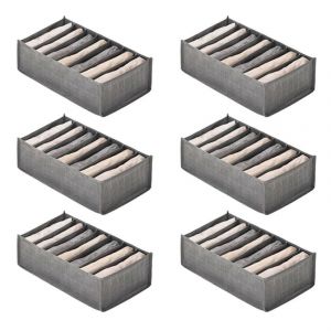 Lot De 6 Bo&icirc;tes De Rangement Pour Jeans,Pantalons,T-Shirts,Tiroirs,Organiseurs De Placard,7 G - Neuf