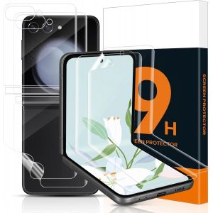 Kal-Pièces Verre Trempé Pour Samsung Galaxy Z Flip 6 5g, Doux Tpu Film Protection Écran Compatible Avec Galaxy Z Flip 6 Verre Protection, Haut Définition Doux Vitre Protection - Neuf
