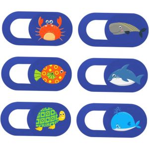 6Pi&egrave;ces Diapositive de Couverture Webcam Motif Animalier Protecteur de Confidentialit&eacute; Adh&eacute;sif pour Ordinateur Portable et Accessoire D&eacute;coratif pour Cam&eacute;ra Web - Neuf