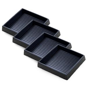 4 Pcs Anti-Slip Meubles Pads - 2.5x2.5in Carré En Caoutchouc Anti Slip Caster Cups, Jambe Coasters-Canapé, Chaise, Butées De Lit - Neuf