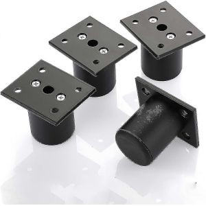 4pcs Pieds de meubles réglables Pieds de lit Soulever Meubles Alliage d'aluminium Pied Pour Base de lit,armoire,table (noir,hauteur 50mm) - Neuf