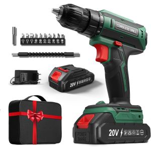 VornixorSarlshopPerceuse Visseuse Sans Fil 20V, Perceuse Devisseuse Sans Fil Max 42Nm, Visseuse Devisseuse 2 Vitesses, Compatible avec Batteries Makita, Batterie de 2000mAh, 25+1 Couple, 10mm Mandrin - Neuf