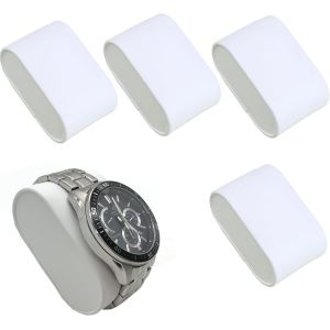 Kal-4 Piece Watch Display Mat, Coussin Présentoir Pour Montres Coussin Pour Montre Coussin Pour Bijoux Coussin Pour Montre Pu Cuir Pu Leather Watch Box Mat Replacement Watch Mat (Blanc) - Neuf