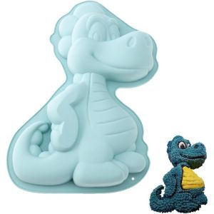 Moule Gateau Dinosaure Moule Gateau Anniversaire Enfant, Moule Dinosaure Plat À Four Dinosaure 3d Moule Dinosaure, Moule Gateau Silicone Pour L'anniversaire Dino Anniversaire Enfants, Bleu - Neuf