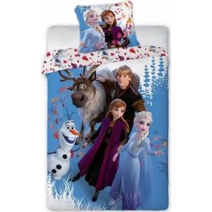 Parure De Couette - Homerokk - Reine Des Neiges - 140x200 Cm - 100% Coton - Lavable - Neuf
