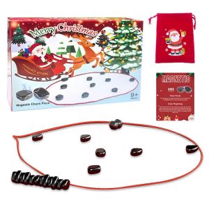 Nouveau Jeu D'&eacute;checs Magn&eacute;tique, Jeu D'&eacute;checs Magn&eacute;tique Utilisant Une Corde Et 20 Pierres, Jeu De Strat&eacute;gie Avec Des Pierres - Neuf