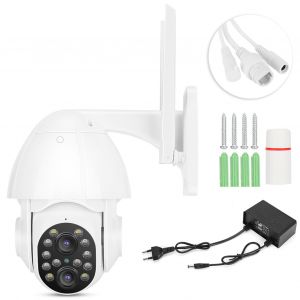 Camera binoculaire Wi-Fi 3MP, vision nocturne couleur, IP66, etanche, pour la securite a domicile, EU - Neuf