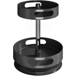 ChenQuanSarl-Lazy Susan Organ ur De Placard Rotatif À 2 Niveaux, Étagère À Épices Rotative Pour L'Intérieur, Étagère À Épices Rotative En Métal, Étagère À Épices Multifonction Pour Rangement Et - Neuf