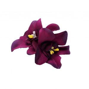 Pince À Cheveux En Fausse Fleur Hawaïenne, Décor De Fleur, Épingle À Cheveux Latérale, Accessoires Pour Cheveux, Photographie De Vacances À La Plage, Pince À Cheveux Pour Femmes-Violet - Neuf
