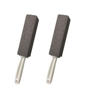 Paquet de 2 pierres ponces de nettoyage avec poignée,brosse de nettoyage de cuvette de toilette avec plastique long antidérapant - Neuf