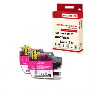 NOPAN-INK - x2 Cartouches compatibles pour BROTHER LC 3219 XL LC3219XL Magenta (Livres) pour Brother MFC-J 5330 DW 5330 DW XL 5335 DW 5730 DW 5830 DW - Neuf