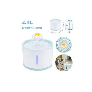 Fontaine &agrave; Eau Automatique pour Chat 2,4L Distributeur d&rsquo;Eau pour Chat et Chien &Eacute;clairage LED Alimentation USB - Neuf