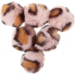 KAL-6Pièces Balles Peluche Amusantes Pour Jouets À Mordre Motif Léopard Mentale Et Physique Aléatoires - Neuf