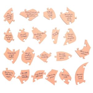 32Pcs Raisons Pourquoi Vous Aimer Puzzle Coeur En Bois,Cadeaux De Puzzle D'amour - Neuf