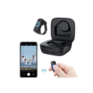 Bague de t&eacute;l&eacute;commande Bluetooth pour tourner les pages, r&eacute;gler le volume et prendre des photos - Noire - Neuf