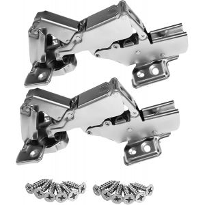 charni&egrave;res pour portes de cuisine 165-175 degr&eacute;s, fermeture douce hydraulique + 16 vis - Neuf