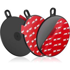 Lot de 3 disques de montage &agrave; ventouse pour tableau de bord, 95 mm (3.74"") r&eacute;sistant &agrave; la chaleur 3M pour support de pare-brise, tablette, support de t&eacute;l&eacute;phone de voiture avec adh&eacute;sif de remplacement - Neuf