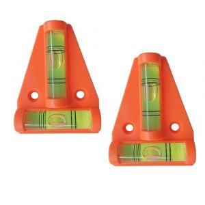 Niveau triangulaire avec aimant, orange, 2 pièces - Neuf