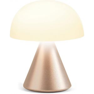 MINA Mini Lampe Champignon sans fil rechargeable, lampe LED &agrave; poser ou de chevet, &agrave; variateur d'intensit&eacute;, jusqu'&agrave; 12h d'autonomie Gris M&eacute;tallique - Neuf