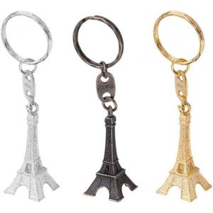 lbgwp60-Porte-Clés Tour Eiffel Rétro Bijoux Français Souvenirs Porte-Clés Mini Porte-Clés Pendentif Décorations 12 Pièces - Neuf
