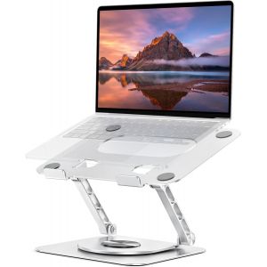 Support Pour Ordinateur Portable Pour Bureau, Support Réglable Rotatif À 360°, Support Élévateur Pliable En Aluminium Pour Ordinateur Portable Compatible Avec Macbook Air Pro, Dell Xps, Hp - Neuf