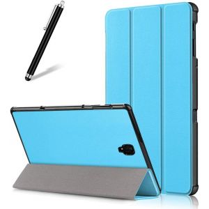 Kalanka-Coque Pour Samsung Galaxy Tab A 10.5 (2018) T590/T595,Étui À Rabat En Cuir Mince Léger Smart Avec Réveil/Veille Automatique,Flip Folio Magnétique Support Housse,Bleu Ciel - Neuf