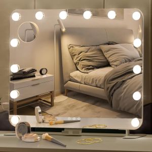 Miroir de maquillage Hollywood miroir cosm&eacute;tique avec &eacute;clairage 15LED USB - Neuf