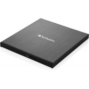 Slimline Graveur CD/DVD externe I USB 3.2 Gen1 avec connection USB-C, c&acirc;ble USB-C vers USB-A inclus I Design compact I Graveur DVD externe I Lecteur CD externe I Design mince - Neuf