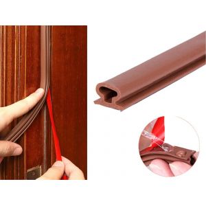 Bande d'&eacute;tanch&eacute;it&eacute; autocollante de 6 m pour portes et fen&ecirc;tres - Neuf