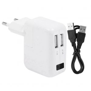 Mini camera dissimulee HD 1080p, adaptateur de surveillance WiFi, moniteur de camera, blanc, prise UE 110-240 V - Neuf