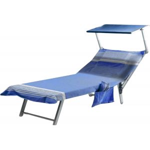 Kal-Drap De Plage Fouta En Coton Avec Poches Latérales, Couvre-Lit 190 X 70 Cm, Disponible En Bleu Ciel, Bleu, Rose, Beige, Gris, Vert (Bleu, 190 X 70) - Neuf