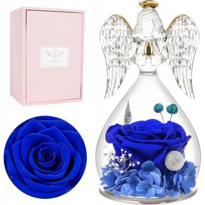 Eternal Rose Gift For Women,Eternal Flower Gift Birthday Woman Wedding,Eternal Rose Guardian Angel Figurine Gift Mum Granny Belle M&egrave;re Christmas Valentine's Day Mother's Day.[S133] - Neuf