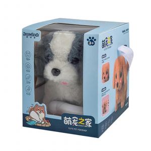 Chiot robot, mon chiot robot réaliste Milow, peluche réaliste qui marche avec boîte-Saint-Bernard - Neuf