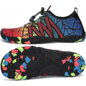 Utigh-Chaussures Aquatiques Enfant Chaussure D'eau Garçon Fille Chaussures De Plage Respirant Chaussures Piscine Chaussures Mer Pour Surf Plongée Nautiques Baignade,Gr 24-36 Eu - Neuf