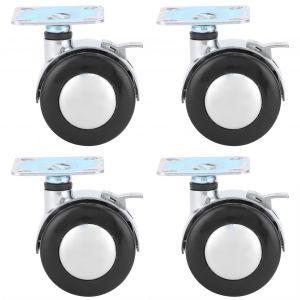 Hjlian Lot De 4 Roulettes Universelles Avec Frein, Poulie Auto-Directrice, Accessoire Pour Meuble De Table A The - Neuf
