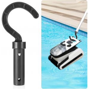Crochet pour Robot Nettoyeur de Piscine,Accessoires Crochet pour Robot Aspirateur de Piscine Crochet pour Robot Nettoyeur de Piscine sans Fil se Fixe aux Poteaux Télescopiques (Noir) - Neuf