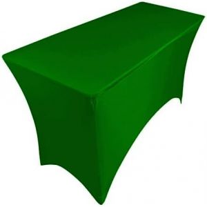Chenquansarl-25 Couleurs Disponibles Spandex Housse De Nappe Extensible Pour Table De Pied De 4 Pieds 120 X 60 X 75 Cm (Vert Foncé) - Neuf