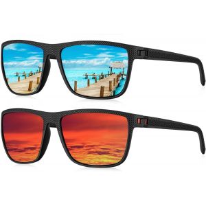 Sunglasses Mens Polarised, Classic Vintage Sun Glasses, Lightweight Frame Uv400 Protection For Driving Fishing Cycling - Neuf