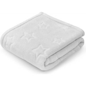 Tianyi-Pepi Couverture Bebe 70x100 - Couverture Etoile Bebe - 100% Microfibre Couverture Bébé Polaire Grey Silver - Neuf