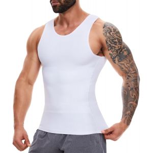 Slep-Débardeur De Compression Homme Ventre Plat Sans Manche Maillot De Corps Élasticité Gaine Amincissante Abdo Top Body Shaper - Neuf
